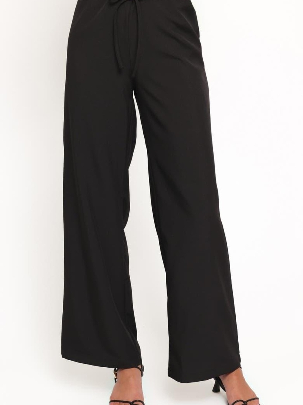 Petal & Pup Black Wide-Leg Drawstring Pants